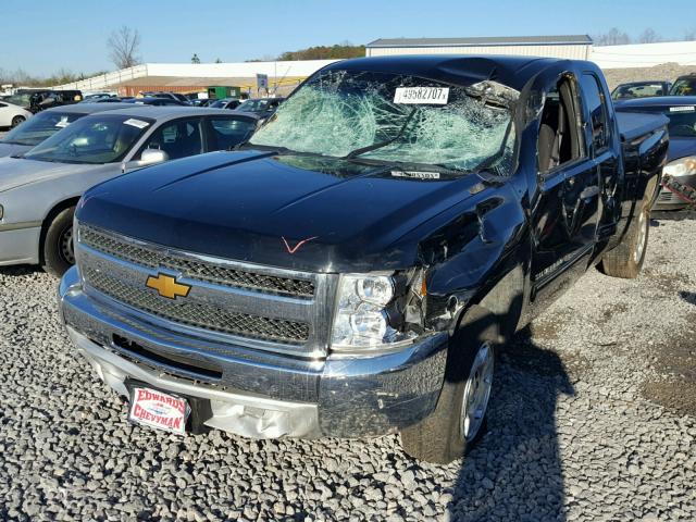 1GCRCSE0XDZ122157 - 2013 CHEVROLET SILVERADO BLACK photo 2