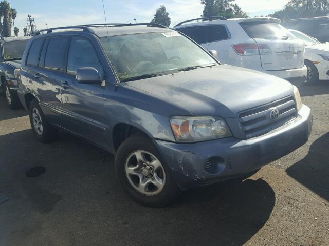 JTEGD21A550120529 - 2005 TOYOTA HIGHLANDER BLUE photo 1