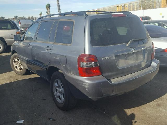 JTEGD21A550120529 - 2005 TOYOTA HIGHLANDER BLUE photo 3