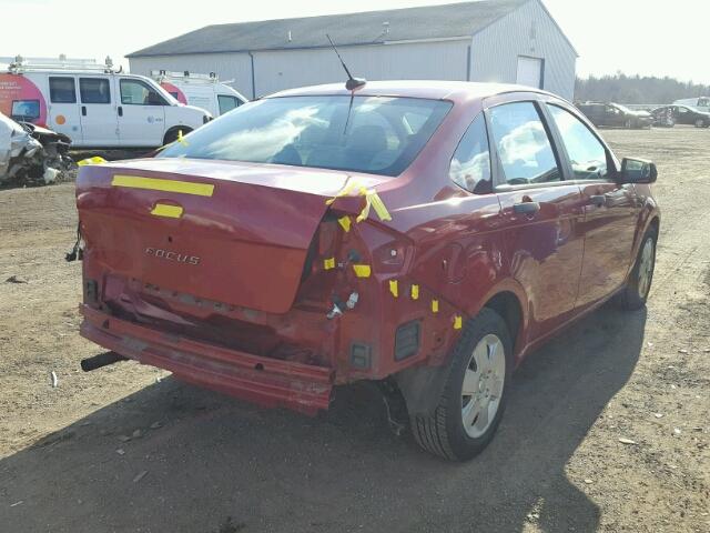 1FAHP34N99W132129 - 2009 FORD FOCUS S RED photo 4