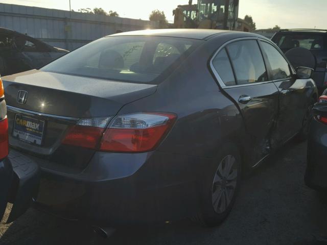 1HGCR2F36EA004086 - 2014 HONDA ACCORD LX GRAY photo 4