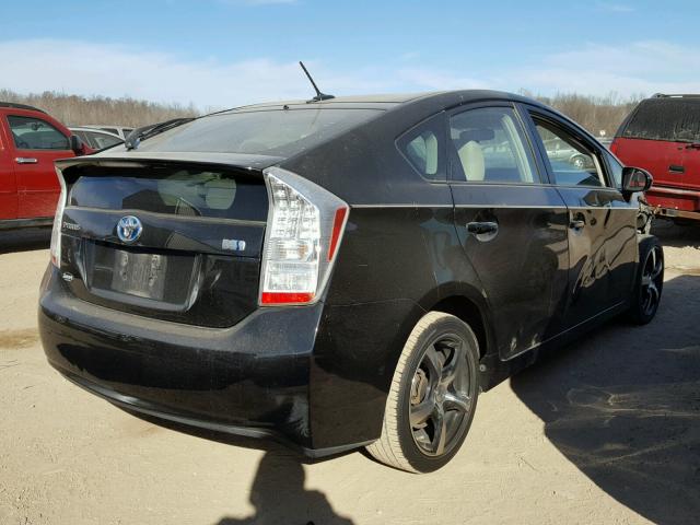 JTDKN3DU0B0255615 - 2011 TOYOTA PRIUS BLACK photo 4