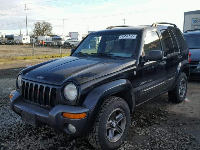 1J4GL48K24W277913 - 2004 JEEP LIBERTY SP BLACK photo 2