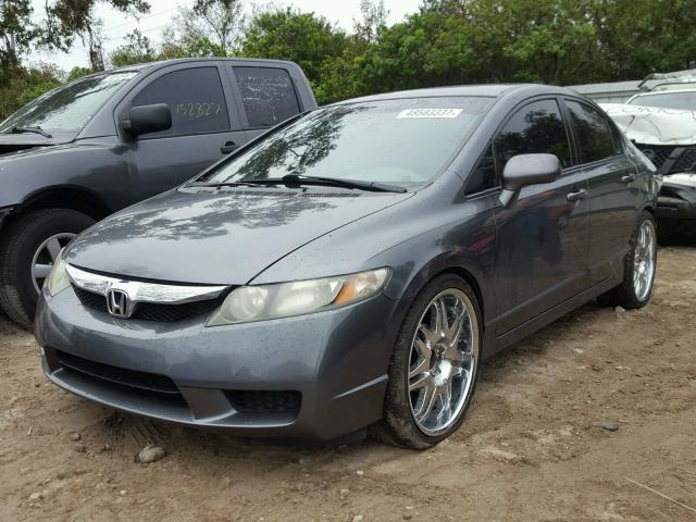 2HGFA16589H368064 - 2009 HONDA CIVIC LX CHARCOAL photo 2