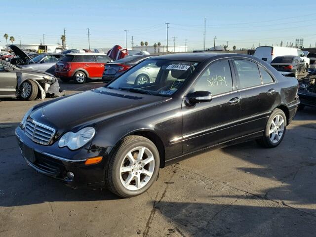 WDBRF92H77F889379 - 2007 MERCEDES-BENZ C 280 4MAT BLACK photo 2