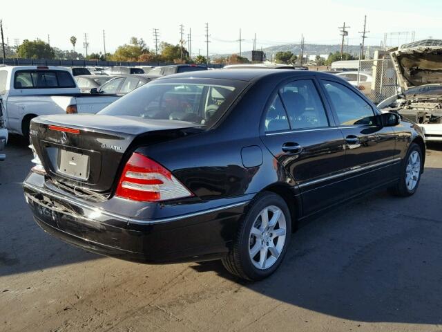 WDBRF92H77F889379 - 2007 MERCEDES-BENZ C 280 4MAT BLACK photo 4