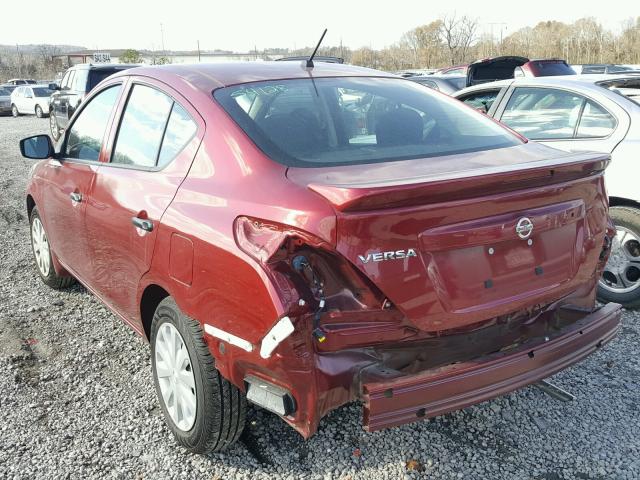 3N1CN7AP8HL858224 - 2017 NISSAN VERSA S RED photo 3