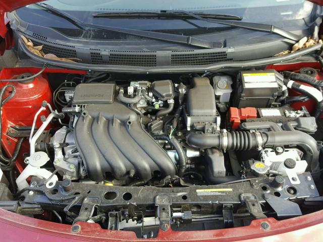 3N1CN7AP8HL858224 - 2017 NISSAN VERSA S RED photo 7