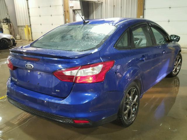 1FADP3F2XEL235038 - 2014 FORD FOCUS SE BLUE photo 4