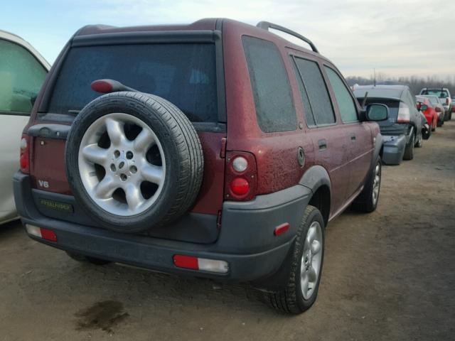 SALNY22222A217645 - 2002 LAND ROVER FREELANDER BURGUNDY photo 4