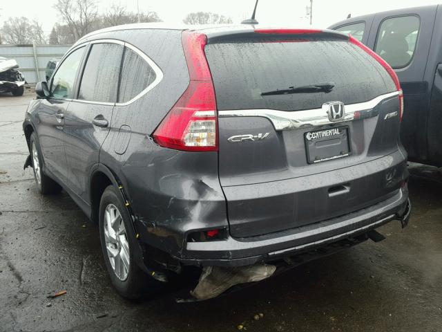 5J6RM4H76FL098750 - 2015 HONDA CR-V EXL GRAY photo 3