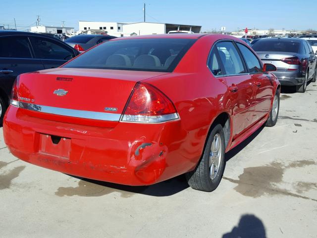 2G1WG5EK6B1248993 - 2011 CHEVROLET IMPALA LT RED photo 4