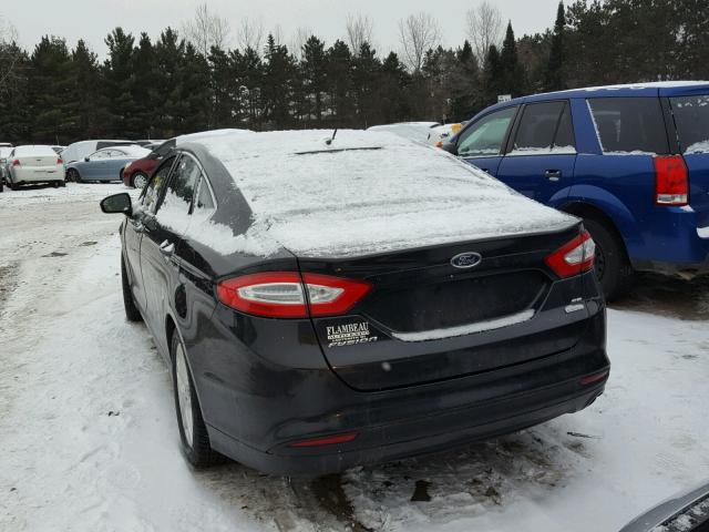 1FA6P0HD8E5363689 - 2014 FORD FUSION SE BLACK photo 3