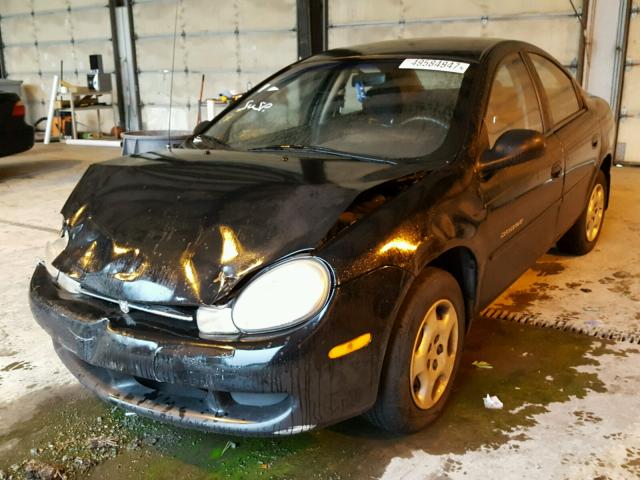 1B3ES46C2YD542375 - 2000 DODGE NEON BASE BLACK photo 2