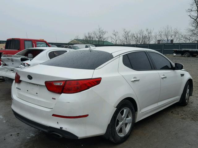 KNAGM4A78F5648880 - 2015 KIA OPTIMA LX WHITE photo 4