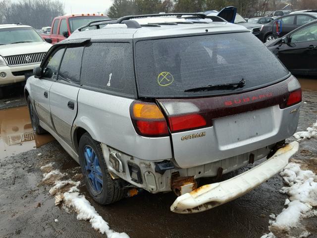 4S3BH675037634300 - 2003 SUBARU LEGACY OUT SILVER photo 3