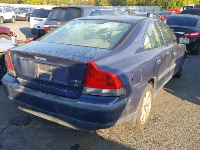 YV1RS58D612008688 - 2001 VOLVO S60 2.4T BLUE photo 4