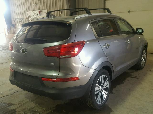 KNDPCCAC5F7790928 - 2015 KIA SPORTAGE E GRAY photo 4