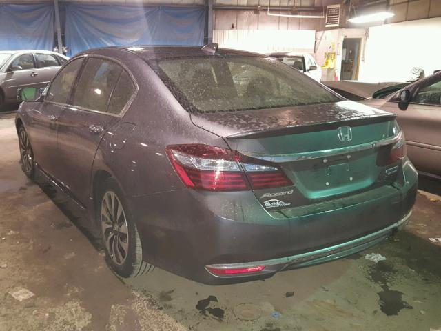 JHMCR6F72HC014968 - 2017 HONDA ACCORD HYB CHARCOAL photo 3