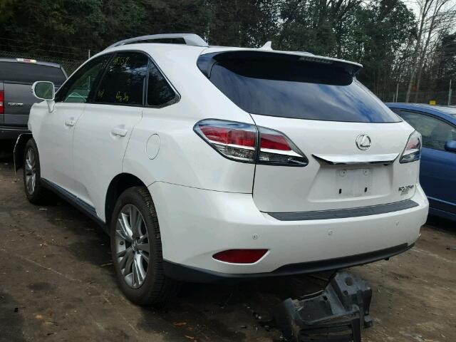 2T2BK1BA9DC219545 - 2013 LEXUS RX 350 WHITE photo 3