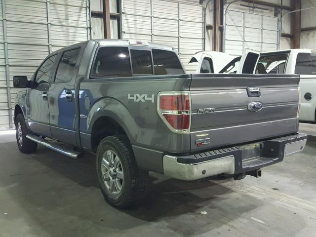 1FTFW1ET8EKE69401 - 2014 FORD F150 SUPER GRAY photo 3