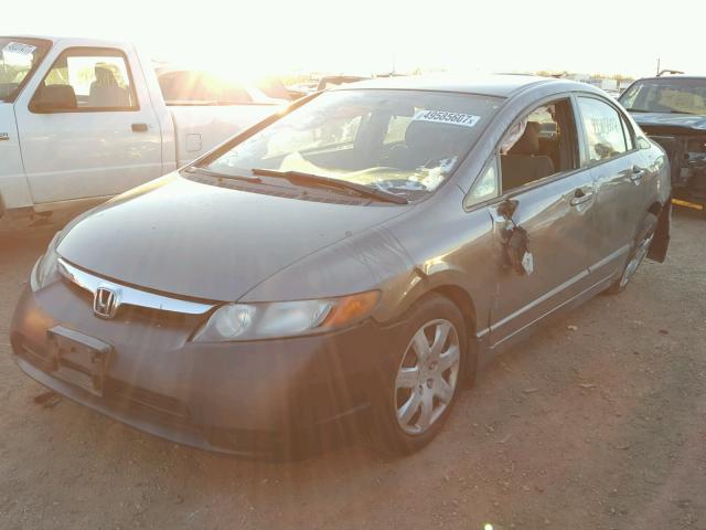 1HGFA15516L121288 - 2006 HONDA CIVIC LX GRAY photo 2