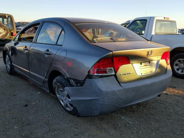 1HGFA15516L121288 - 2006 HONDA CIVIC LX GRAY photo 3