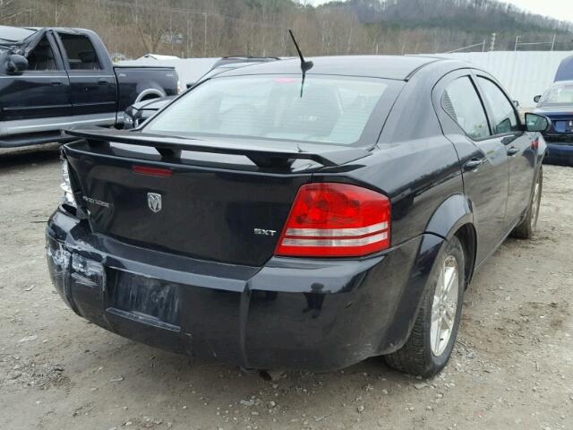 1B3LC56J48N282046 - 2008 DODGE AVENGER SX BLACK photo 4