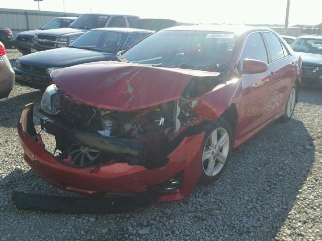 4T1BF1FK0CU549146 - 2012 TOYOTA CAMRY BASE RED photo 2