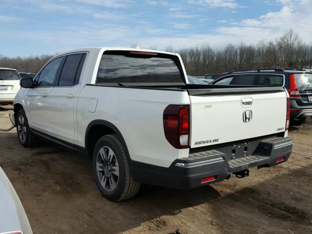 5FPYK3F62HB030079 - 2017 HONDA RIDGELINE WHITE photo 3