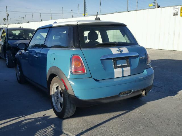 WMWMF33598TT60433 - 2008 MINI COOPER BLUE photo 3