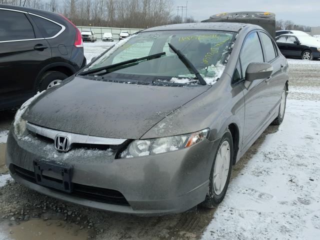 JHMFA36237S021858 - 2007 HONDA CIVIC HYBR GRAY photo 2