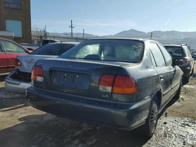 2HGEJ6671WH625135 - 1998 HONDA CIVIC LX BLUE photo 4