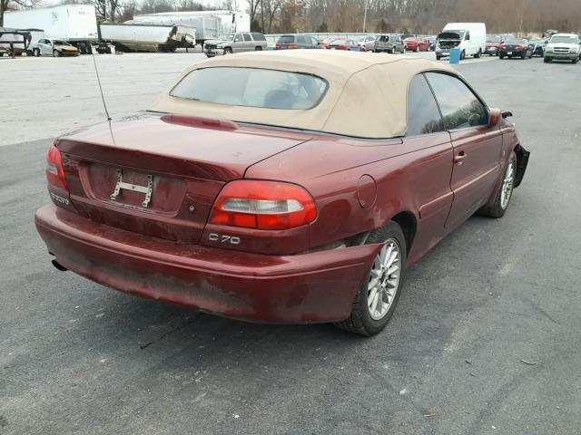 YV1NC56D4YJ010776 - 2000 VOLVO C70 TURBO MAROON photo 4