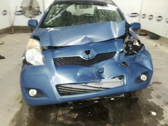 JTDJT4K37B5334669 - 2011 TOYOTA YARIS BLUE photo 7