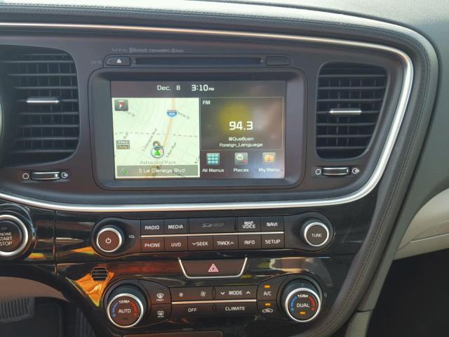 5XXGN4A75FG437244 - 2015 KIA OPTIMA EX WHITE photo 9