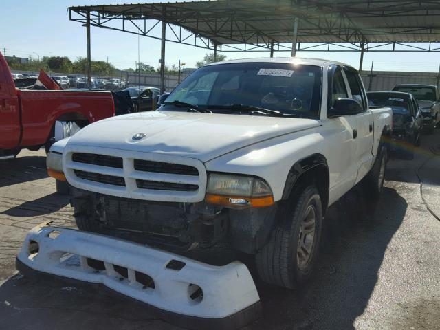 1B7HL38N62S503079 - 2002 DODGE DAKOTA QUA WHITE photo 2