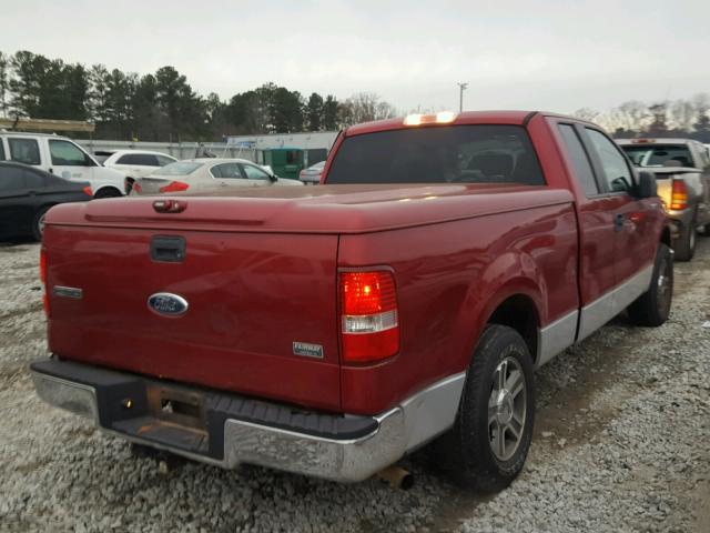 1FTPX12V87NA27016 - 2007 FORD F150 BURGUNDY photo 4