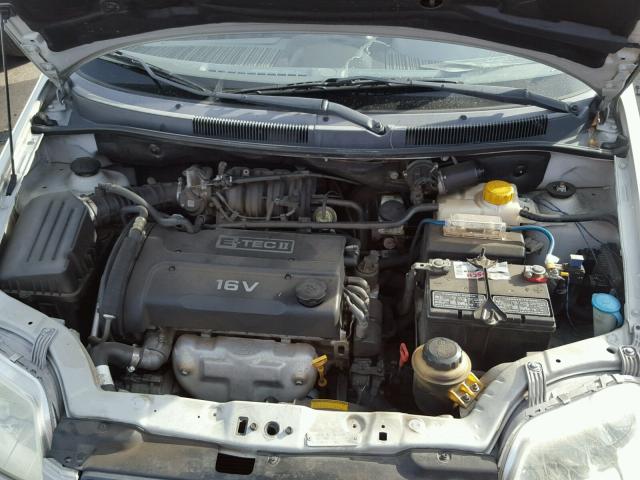 KL1TD52675B293088 - 2005 CHEVROLET AVEO BASE SILVER photo 7