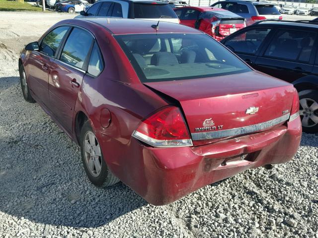 2G1WB5EKXA1118549 - 2010 CHEVROLET IMPALA LT MAROON photo 3