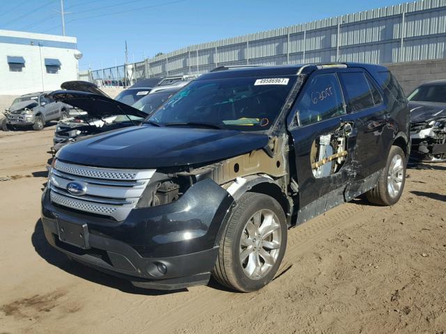 1FM5K8D86EGC35706 - 2014 FORD EXPLORER X BLACK photo 2