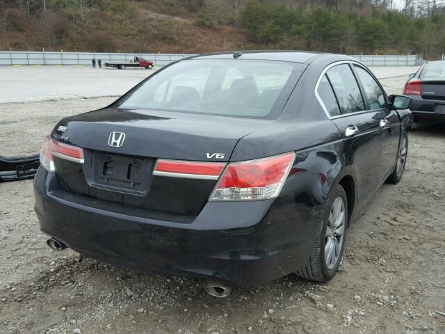 1HGCP3F82BA009143 - 2011 HONDA ACCORD EXL BLACK photo 4