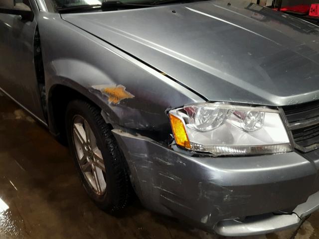 1B3LC56R78N105075 - 2008 DODGE AVENGER SX GRAY photo 9