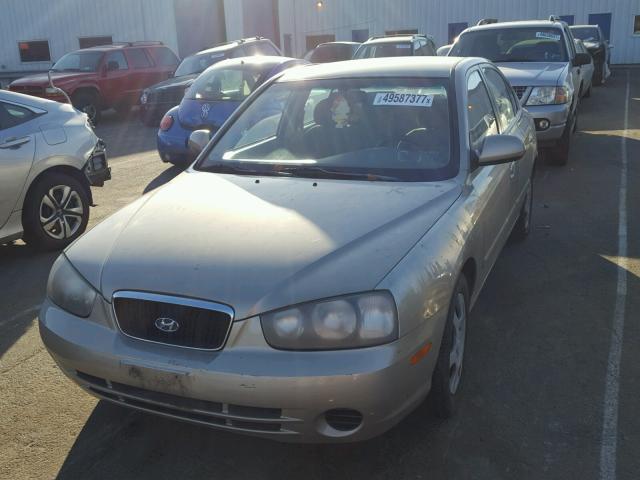 KMHDN45D43U661609 - 2003 HYUNDAI ELANTRA GL GOLD photo 2