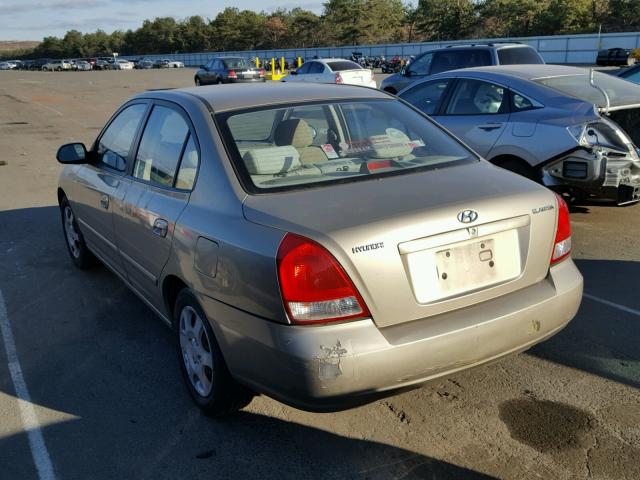 KMHDN45D43U661609 - 2003 HYUNDAI ELANTRA GL GOLD photo 3