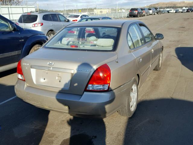 KMHDN45D43U661609 - 2003 HYUNDAI ELANTRA GL GOLD photo 4