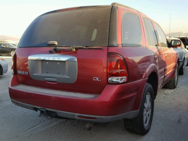 5GAET13P642270437 - 2004 BUICK RAINIER CX RED photo 4