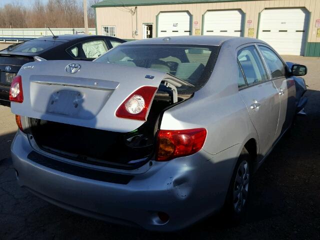 1NXBU4EE6AZ227319 - 2010 TOYOTA COROLLA BA SILVER photo 4