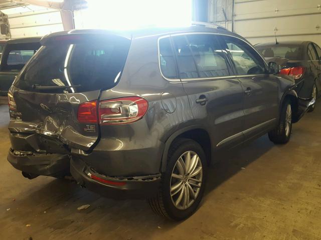 WVGBV7AX5GW578614 - 2016 VOLKSWAGEN TIGUAN S GRAY photo 4