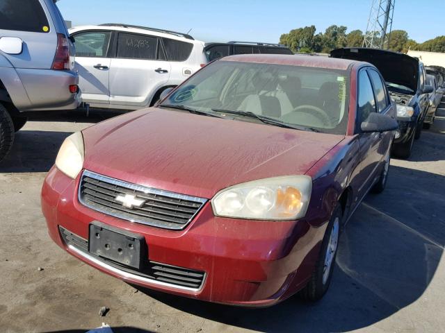 1G1ZS58F97F256709 - 2007 CHEVROLET MALIBU LS ბურგუნდია ფოტო 2